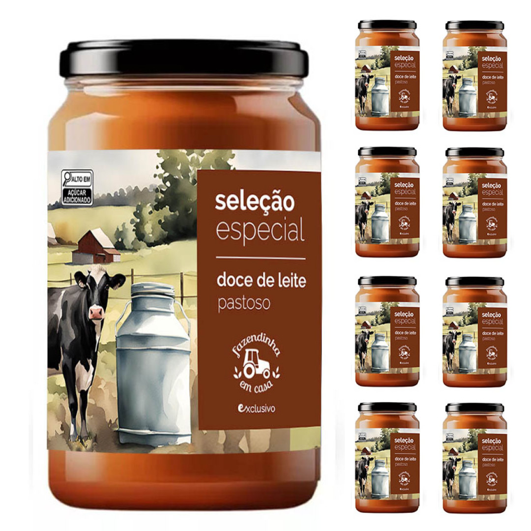 Doce de Leite pastoso Seleção Especial Fazendinha - Caixa 12un x 410g