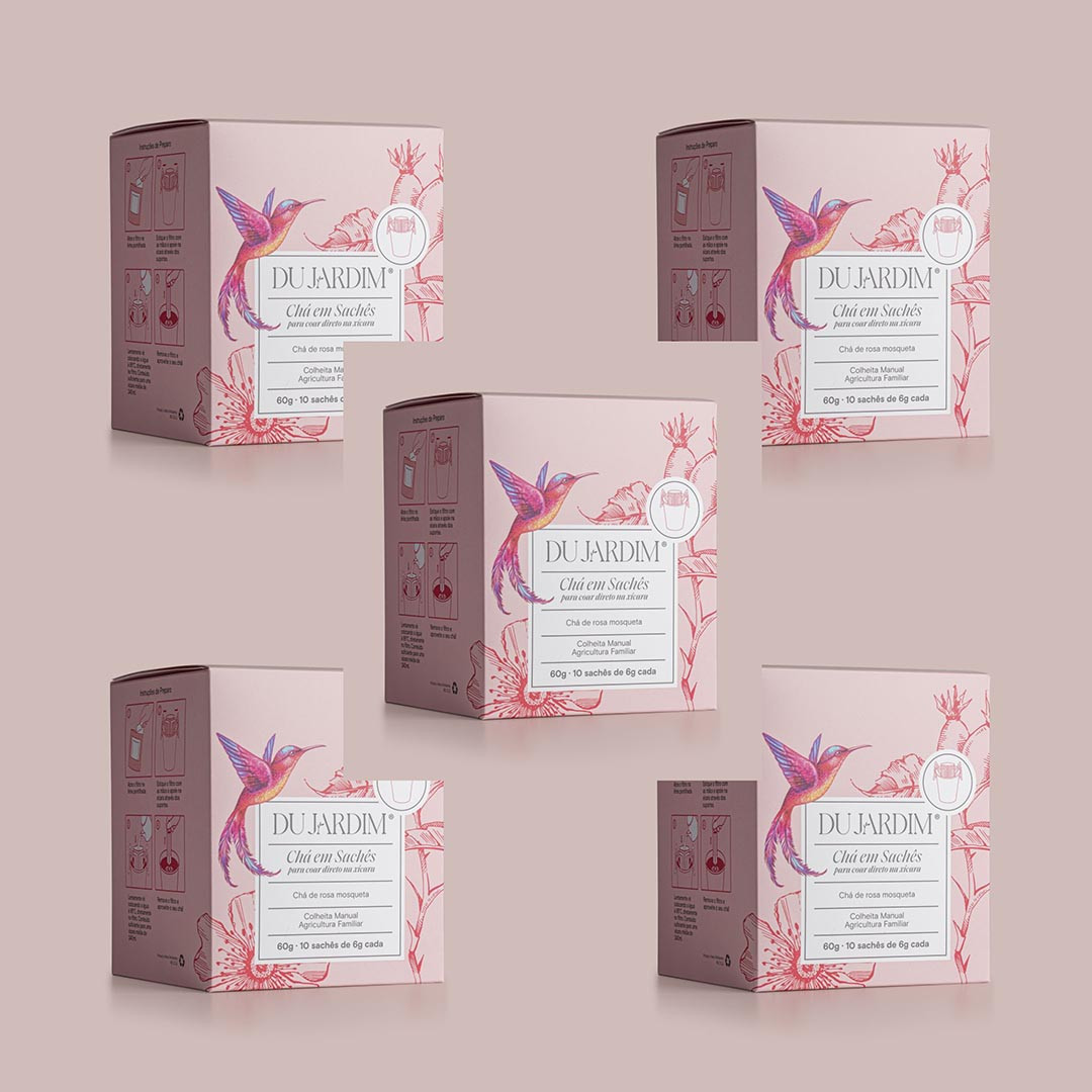Drip tea – Chá de rosa mosqueta em sachês Du Jardim - Caixa com 12un x 60g