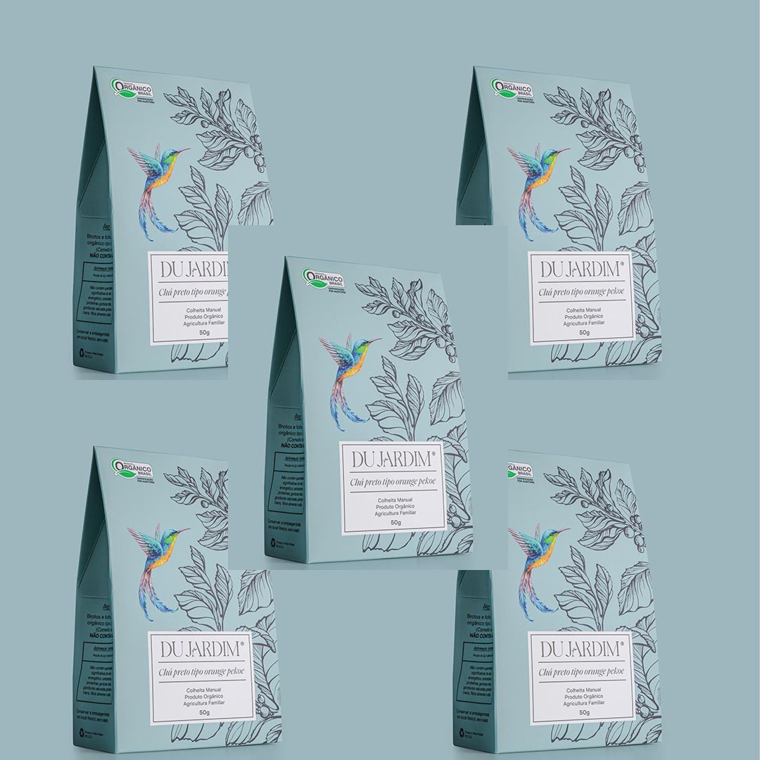Chá Preto tipo orange pekoe Orgânico Du Jardim - Caixa 12un x 50g
