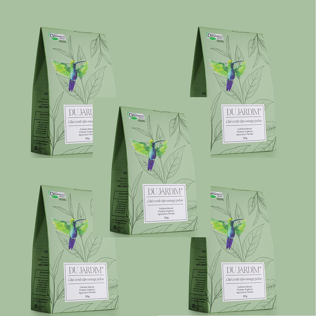 Chá Verde tipo orange pekoe Orgânico Du Jardim - Caixa com 12un x 50g
