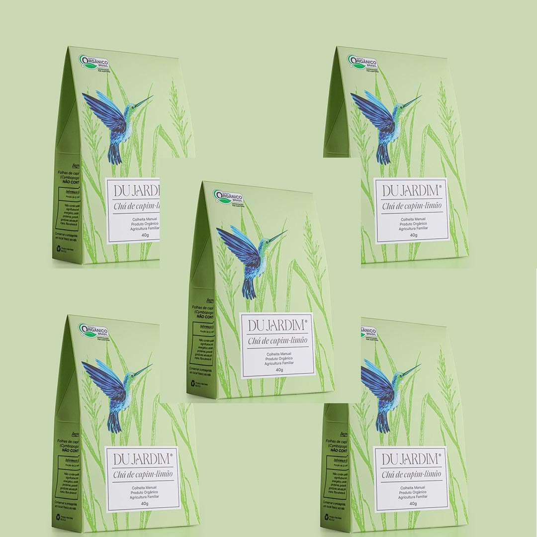 Chá de Capim-Limão Orgânico Du Jardim - Caixa com 12un x 20g