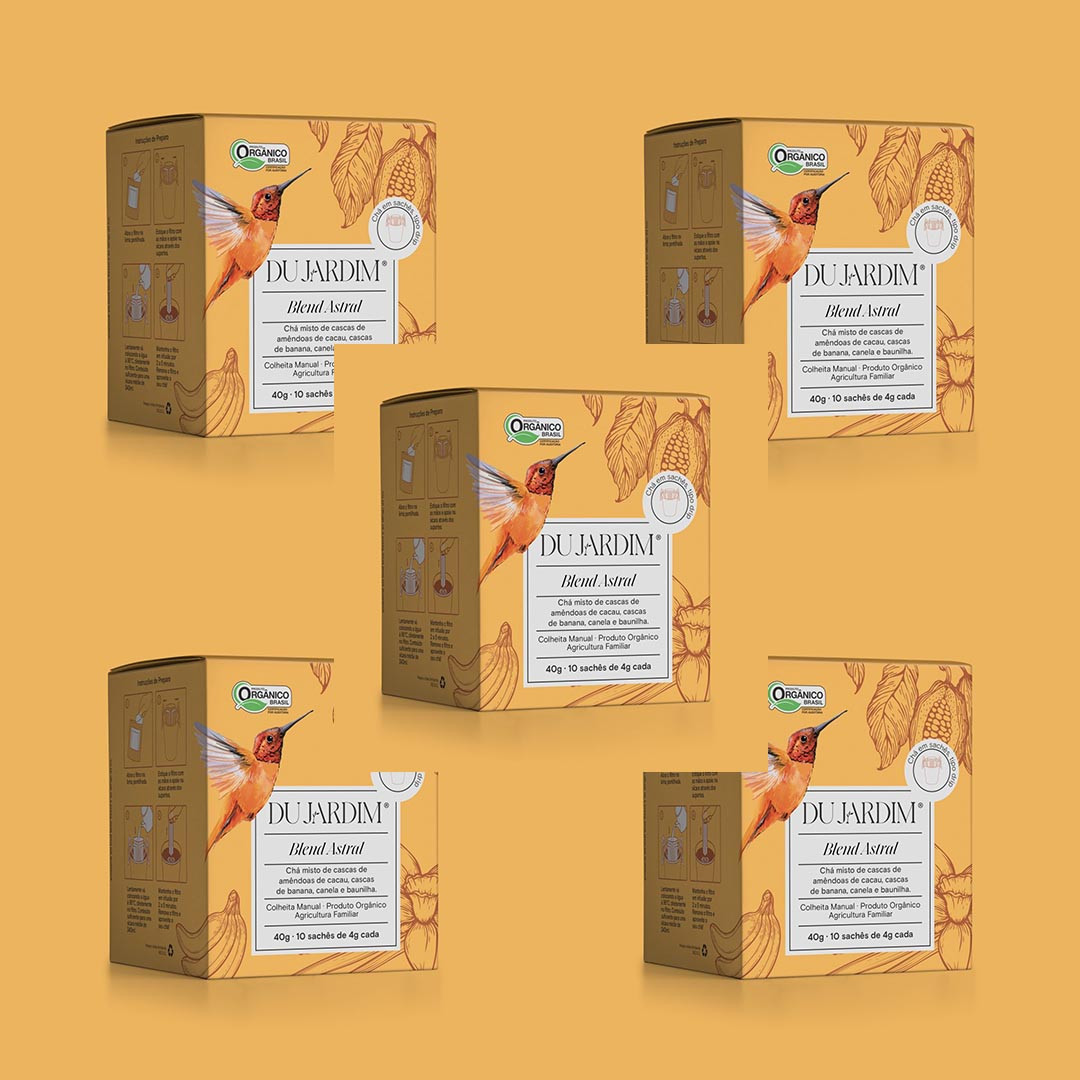 Drip tea - Chá Blend Astral em sachês Orgânico Du Jardim - Caixa com 12un x 40g