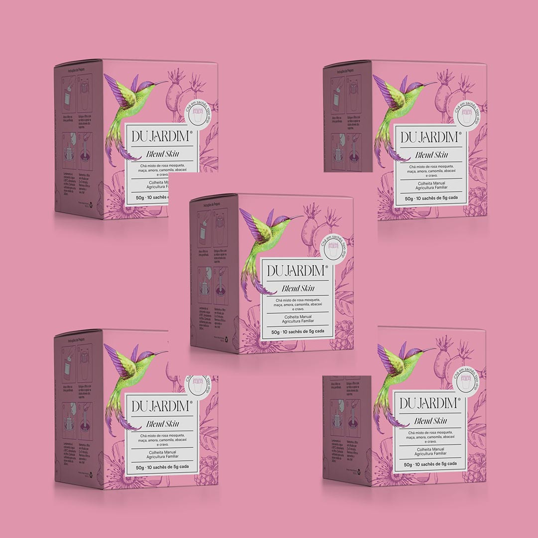 Drip tea - Chá Blend Skin em sachês Du Jardim - Caixa com 12un x 50g