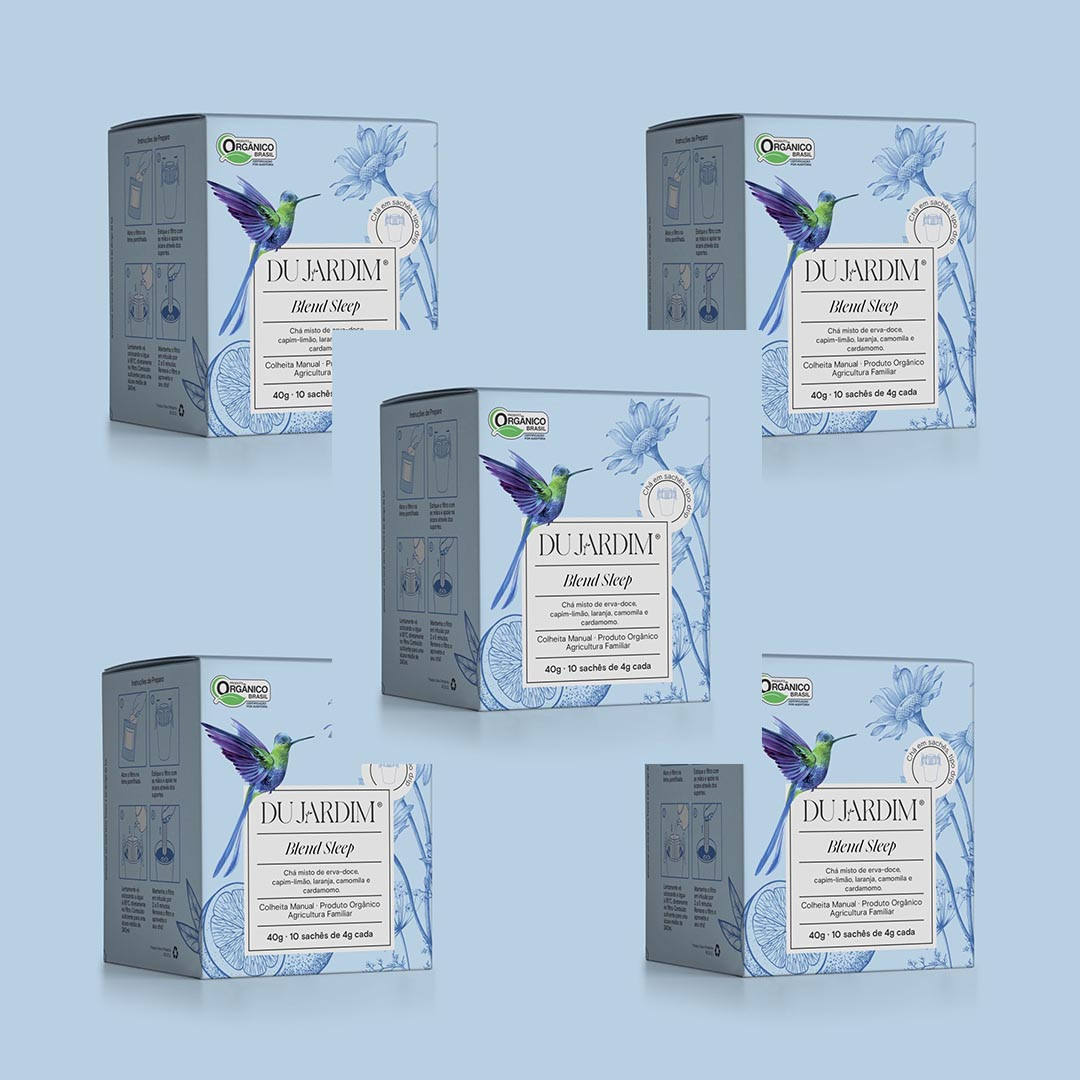 Drip tea - Chá Blend Sleep em sachês Orgânico Du Jardim - Caixa com 12un x 40g