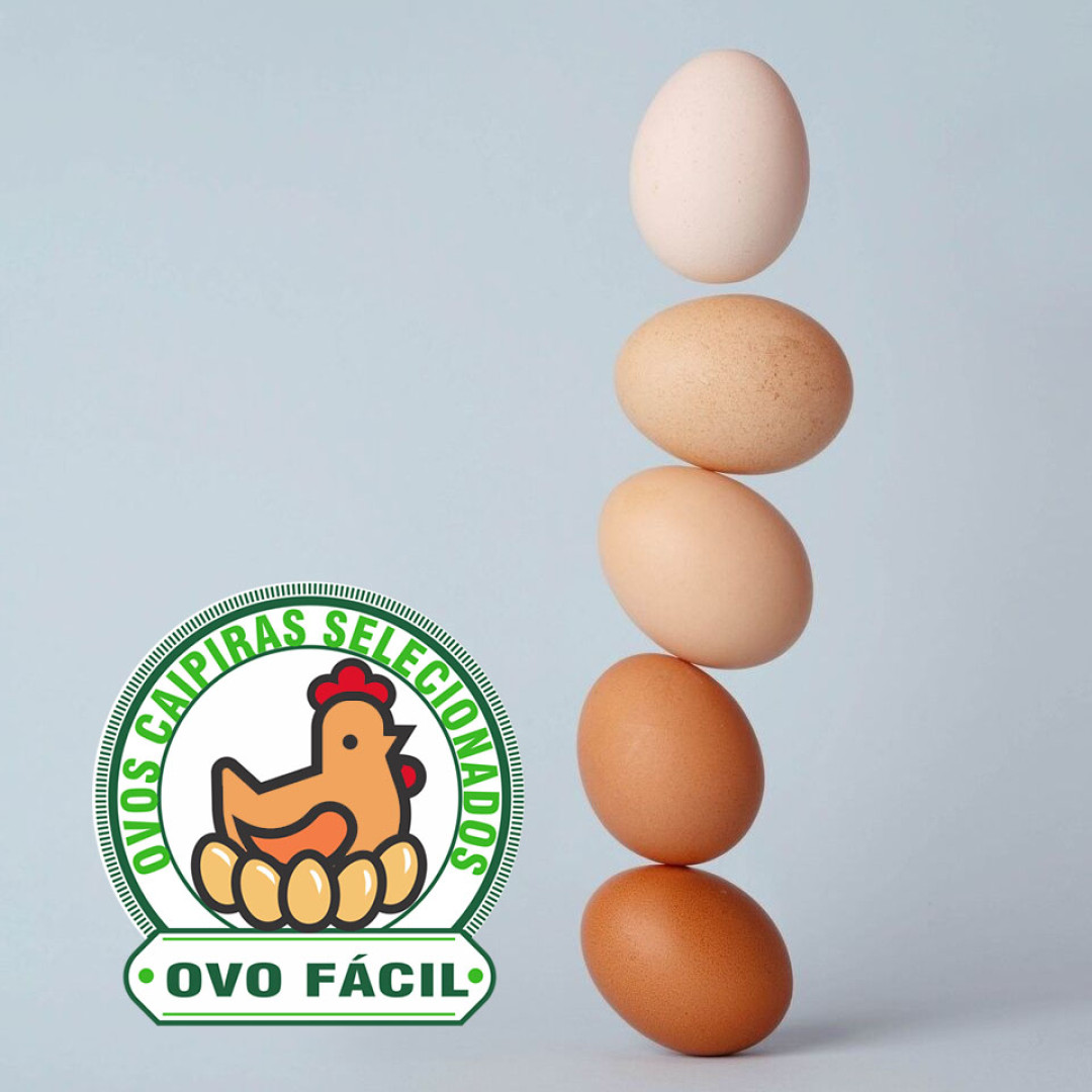 Caixa de Ovos Caipira Mesclados Ovo Fácil - 180un a granel