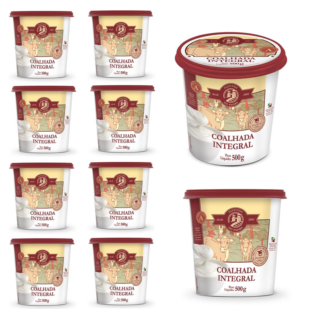 Coalhada Integral Fazenda do Padre - 12un x 500g