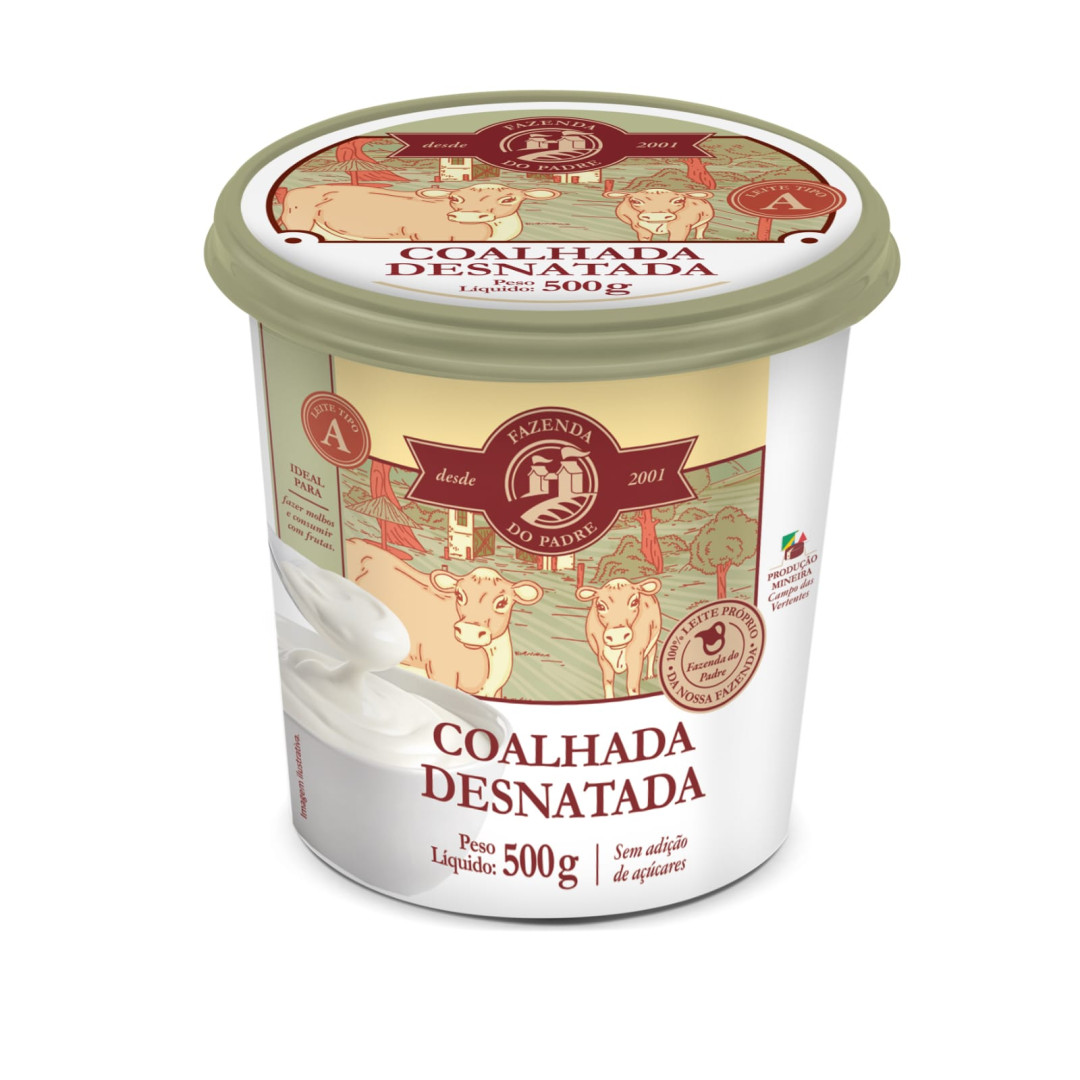 Coalhada Desnatada Fazenda do Padre - 500g