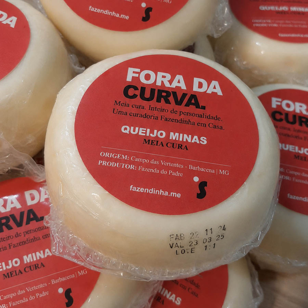 Queijo Minas Meia Cura Fora da Curva - Caixa 6kg