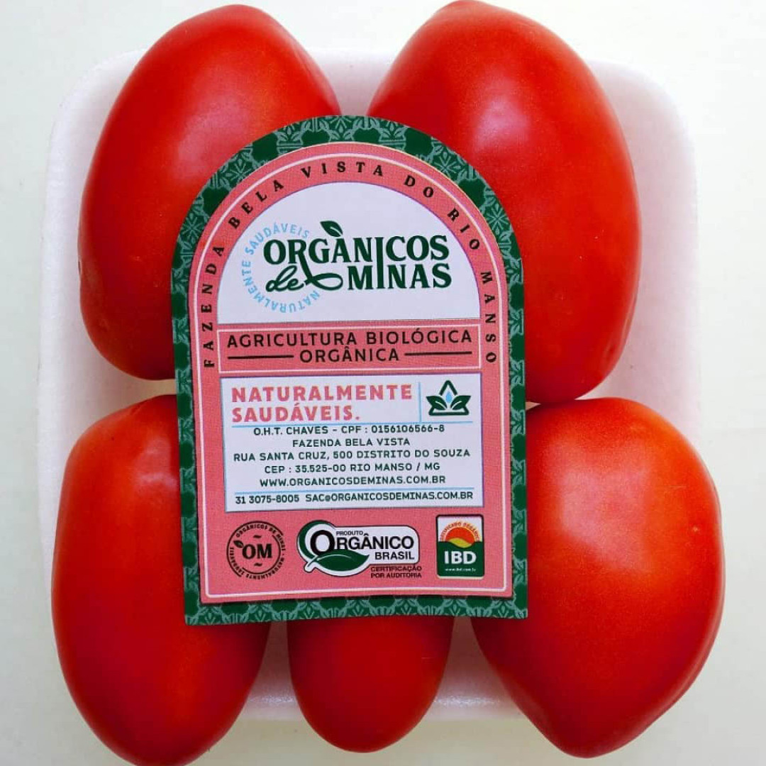 Tomate Italiano Orgânicos de Minas - 2,5kg (5un x 500g)