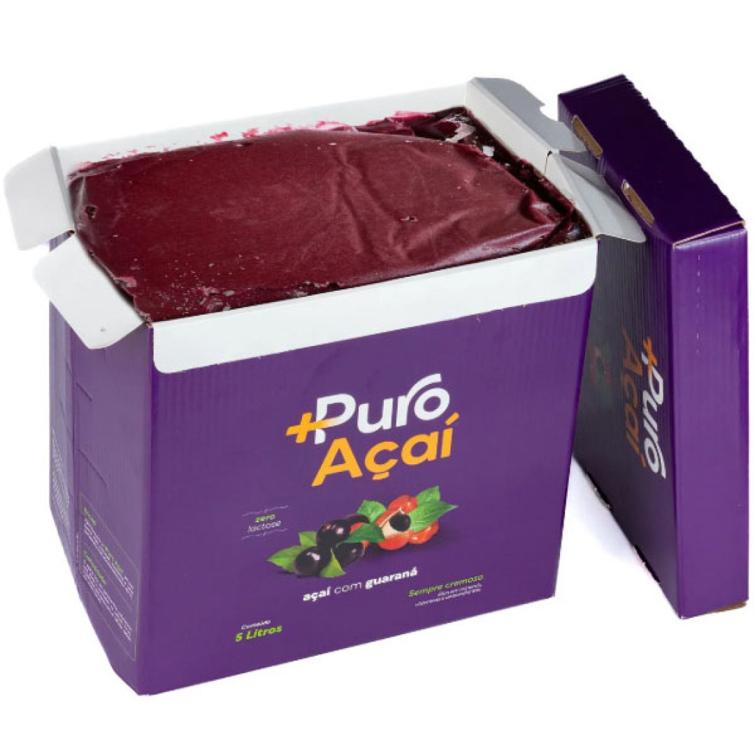 Creme de Açai Zero Açucar Mais Puro Açaí - 5 Litros