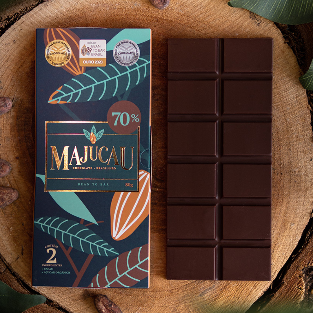 Chocolate 70% cacau Bean to bar Majucau | 70g