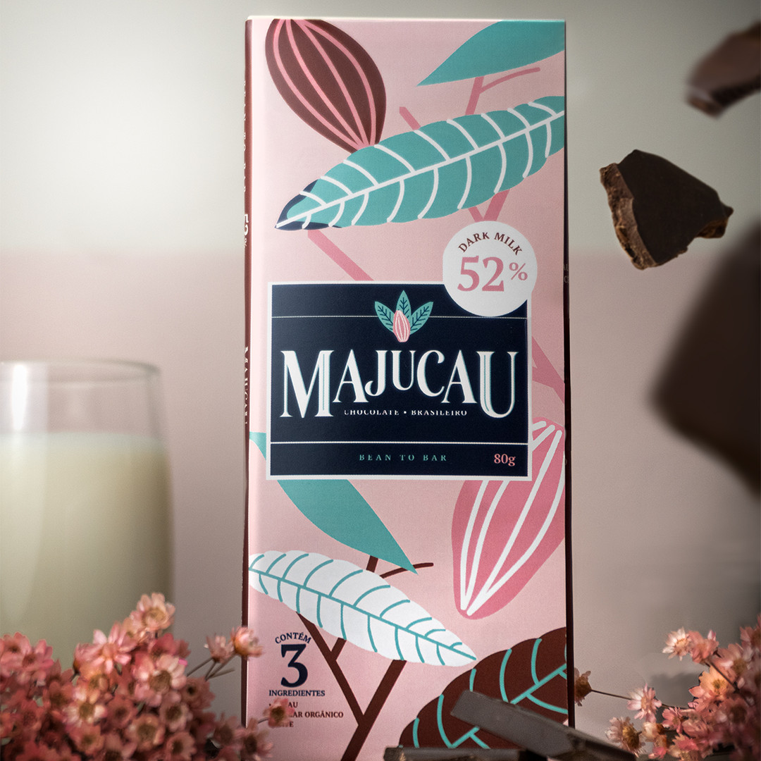 Chocolate ao Leite 52% cacau Bean to bar Majucau | 70g